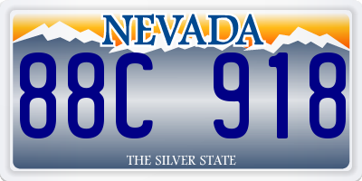 NV license plate 88C918