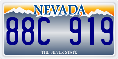 NV license plate 88C919