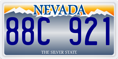 NV license plate 88C921