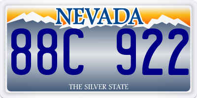 NV license plate 88C922