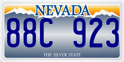 NV license plate 88C923