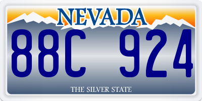 NV license plate 88C924