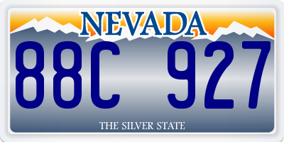 NV license plate 88C927