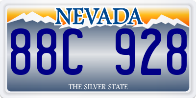 NV license plate 88C928