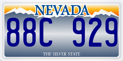 NV license plate 88C929