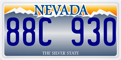 NV license plate 88C930