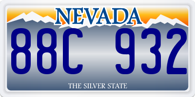 NV license plate 88C932