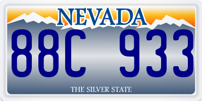 NV license plate 88C933