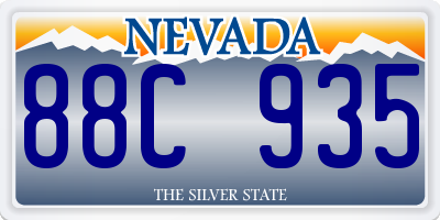 NV license plate 88C935