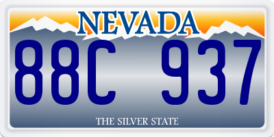 NV license plate 88C937