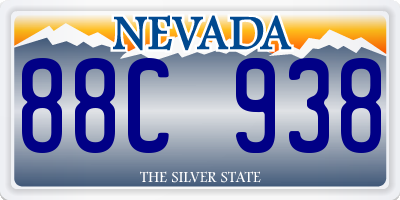 NV license plate 88C938