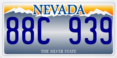 NV license plate 88C939