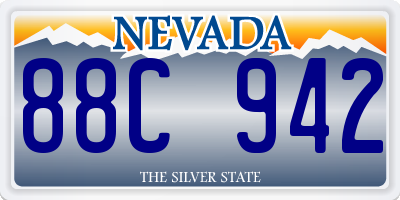 NV license plate 88C942