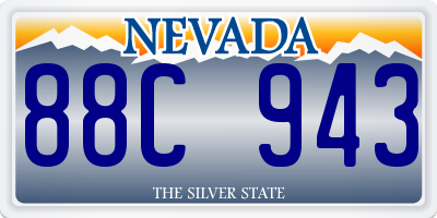 NV license plate 88C943