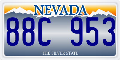 NV license plate 88C953