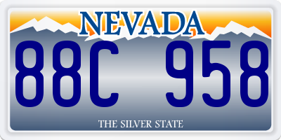 NV license plate 88C958