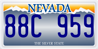 NV license plate 88C959