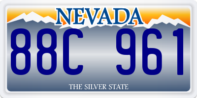 NV license plate 88C961