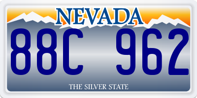 NV license plate 88C962