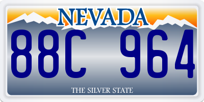 NV license plate 88C964