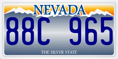 NV license plate 88C965