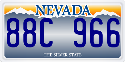 NV license plate 88C966