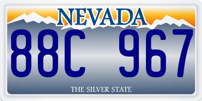 NV license plate 88C967