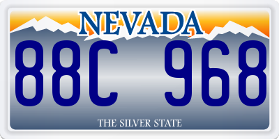 NV license plate 88C968