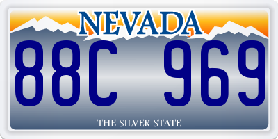 NV license plate 88C969