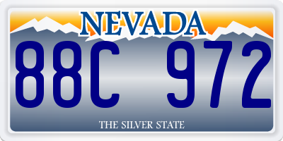 NV license plate 88C972