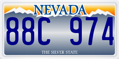 NV license plate 88C974