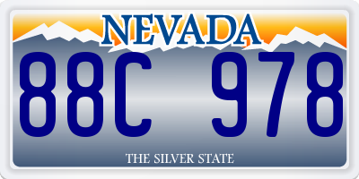 NV license plate 88C978