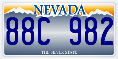 NV license plate 88C982