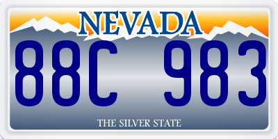 NV license plate 88C983