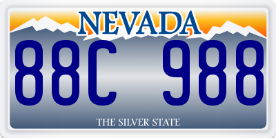 NV license plate 88C988