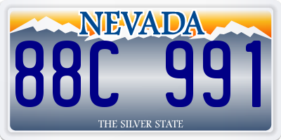 NV license plate 88C991