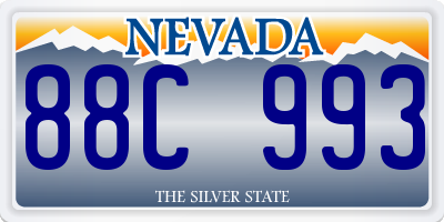 NV license plate 88C993