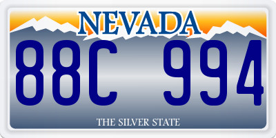 NV license plate 88C994