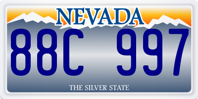 NV license plate 88C997