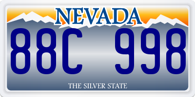 NV license plate 88C998