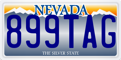 NV license plate 899TAG