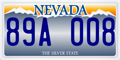 NV license plate 89A008