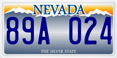 NV license plate 89A024