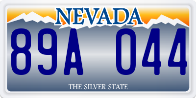 NV license plate 89A044