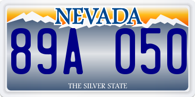 NV license plate 89A050