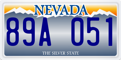 NV license plate 89A051