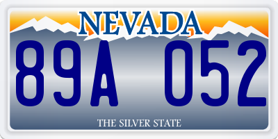 NV license plate 89A052