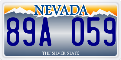 NV license plate 89A059