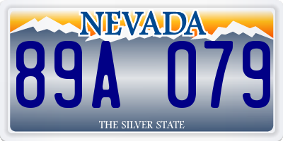 NV license plate 89A079