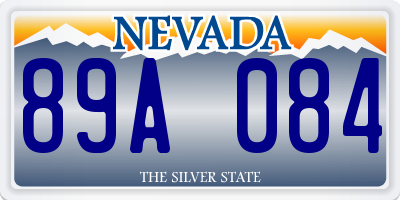 NV license plate 89A084